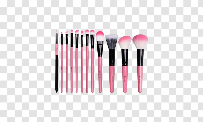 Makeup Brush Cosmetics Pink Painting - Lipstick Transparent PNG