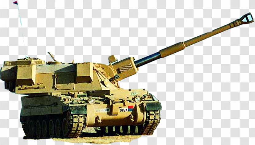 Tank AS-90 Self-propelled Artillery Cannon - Military Transparent PNG