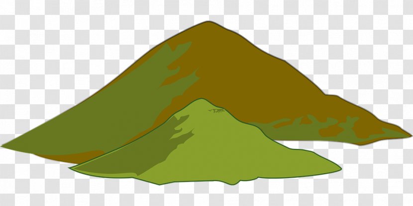 Clip Art Openclipart Mountain Image - Green Transparent PNG