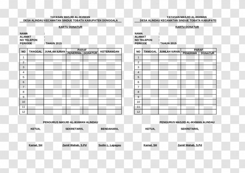 Document Business Sole Proprietorship Money Check Register - Frame Transparent PNG