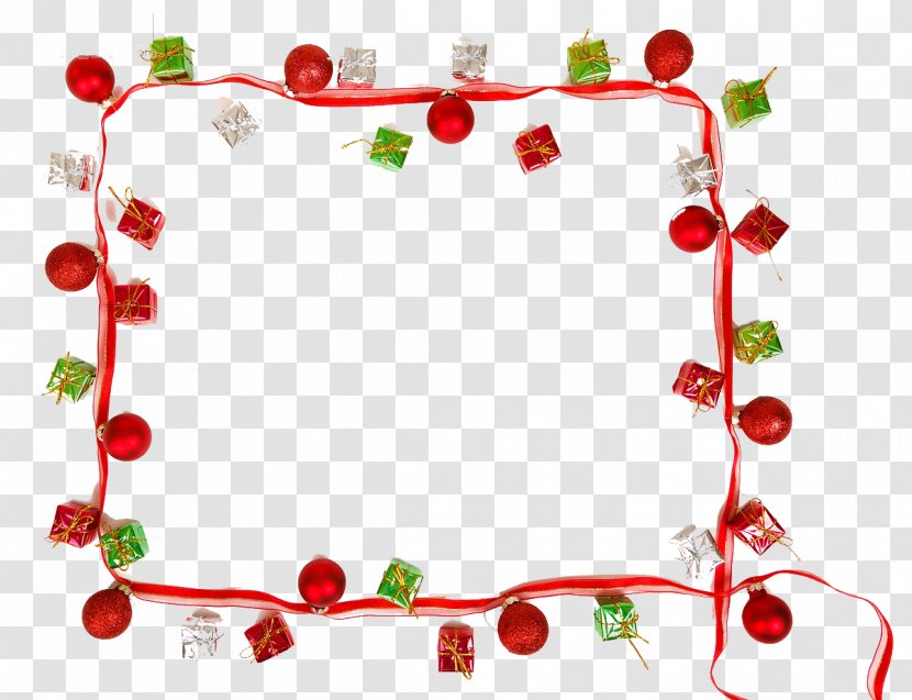 Christmas Ornament Picture Frames Card Clip Art - Creative Bulletin Board Transparent PNG