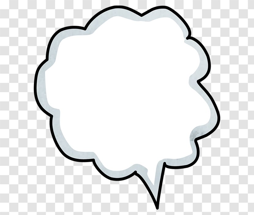 White Line Clip Art - Talking Cloud Transparent PNG