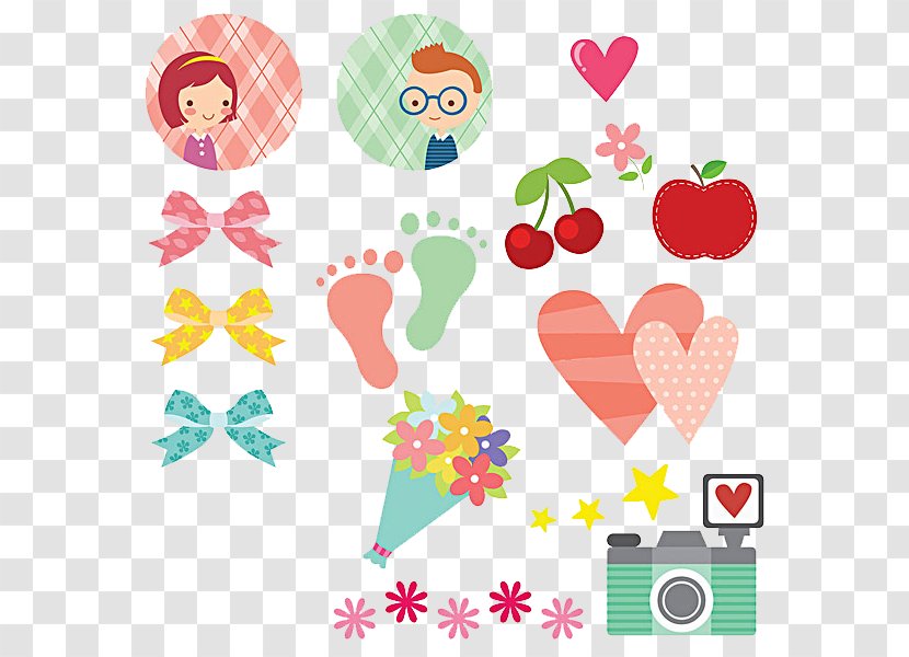 Camera Clip Art - Textile - Lovely Footprints Transparent PNG