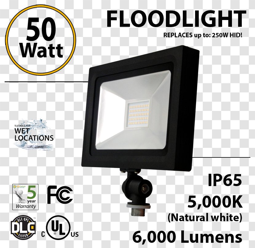 Floodlight High-intensity Discharge Lamp LED Lumen - Lighting - Luminous Efficiency Transparent PNG