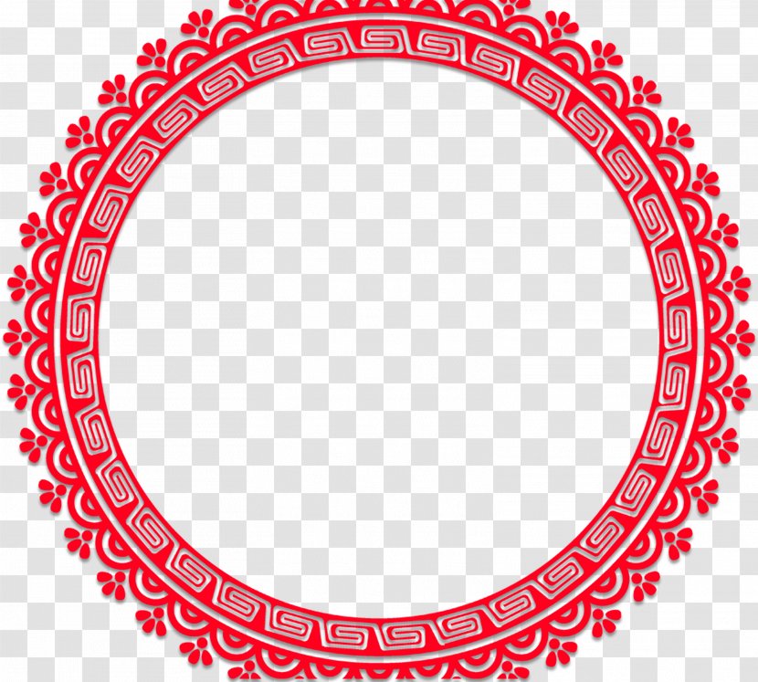 Circle Red - Text - Edge Transparent PNG