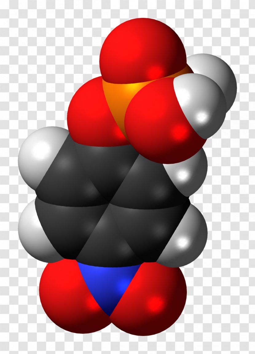 Para-Nitrophenylphosphate Space-filling Model 4-Nitrophenol Molecule Skeletal Formula - Phosphate - Elisa Transparent PNG