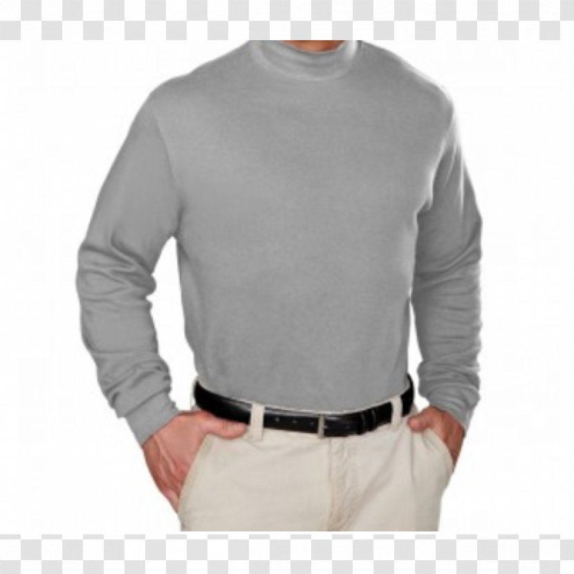Long-sleeved T-shirt Polo Neck Sweater - Casual Attire Transparent PNG
