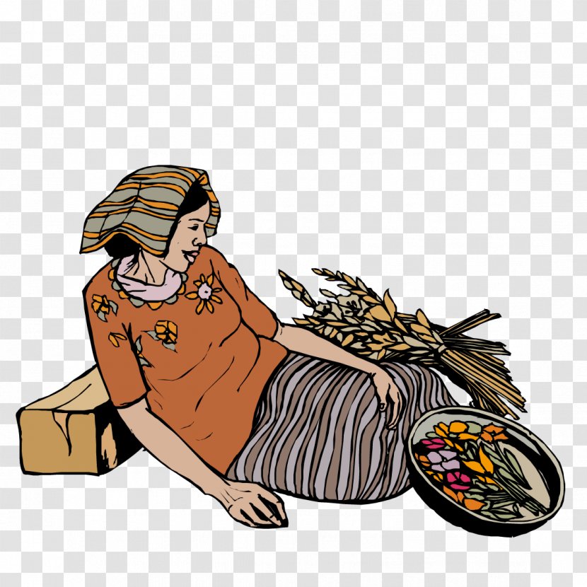 Woman Clip Art - Sitting On The Ground Transparent PNG