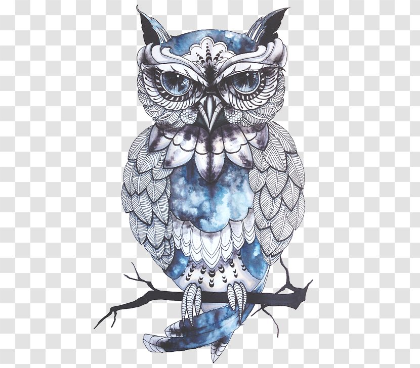 Baby Owls Sleeve Tattoo Drawing - Watercolor Painting - Owl Transparent PNG