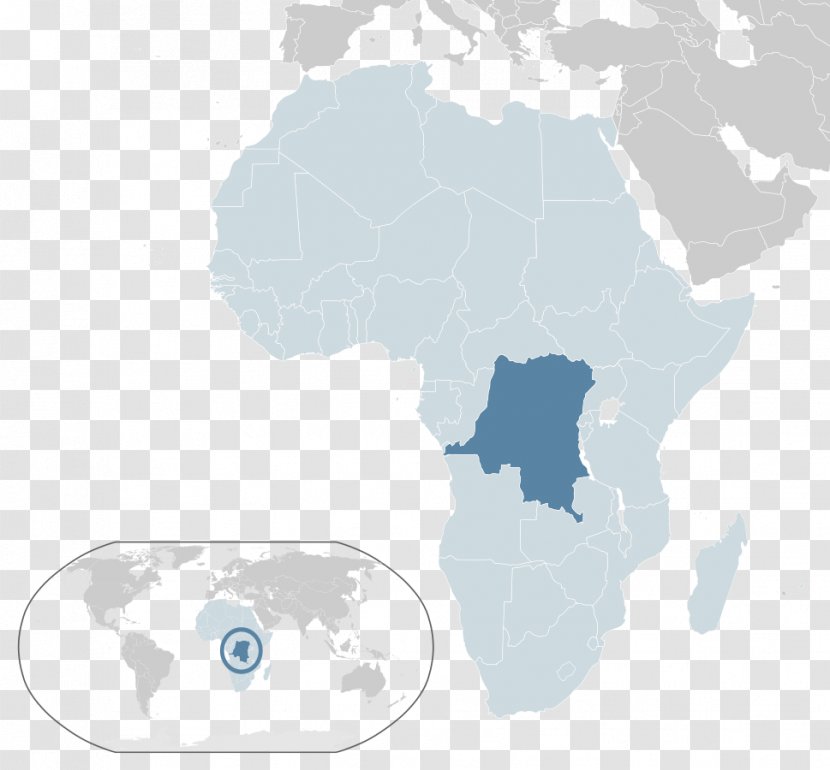 Democratic Republic Of The Congo Gabon Rwanda Equatorial Guinea Nigeria - Map Transparent PNG