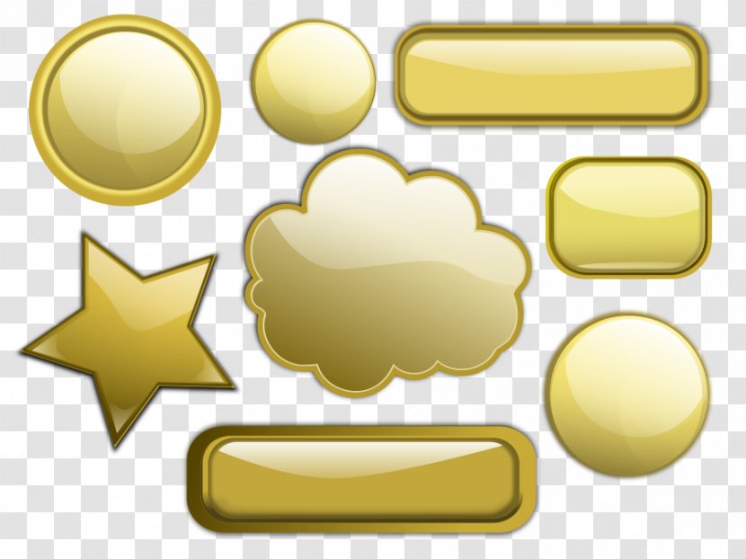 Gold Button Clip Art - Some Cliparts Transparent PNG