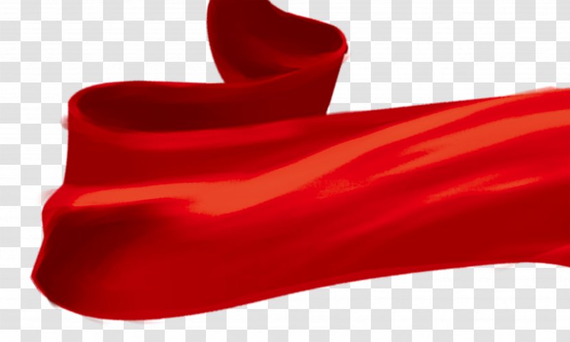 Shoe - Red - Piaofei Ribbon Transparent PNG