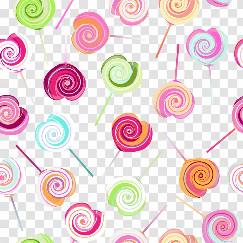 Lollipop Candy Pattern - Point - Vector Transparent PNG