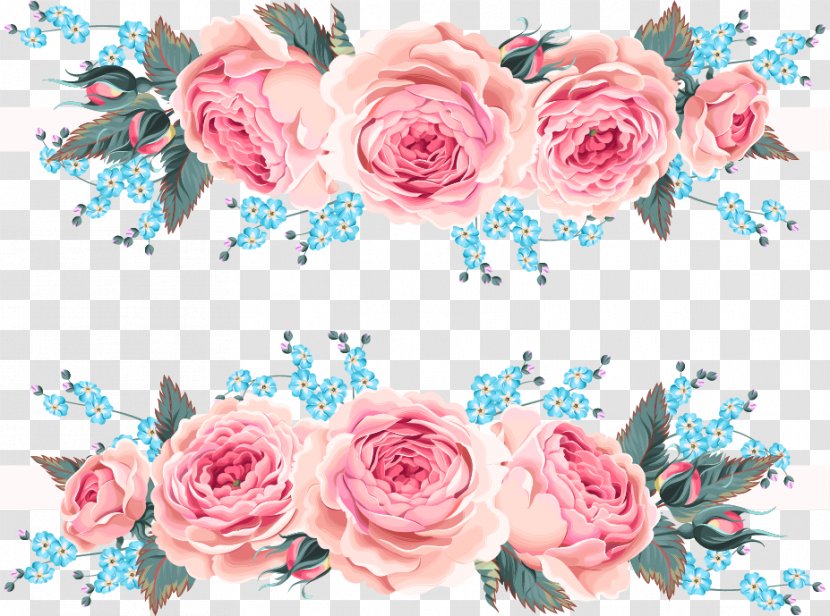 Garden Roses Beach Rose Flower Pink - Beautiful Invitation Design Vector Material Transparent PNG