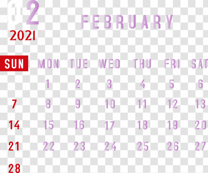 February 2021 Monthly Calendar 2021 Monthly Calendar Printable 2021 Monthly Calendar Template Transparent PNG