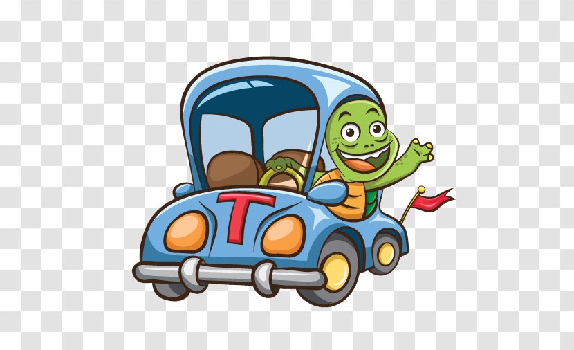 Cartoon Vehicle Illustration - Royalty Free - Turtle Car Transparent PNG