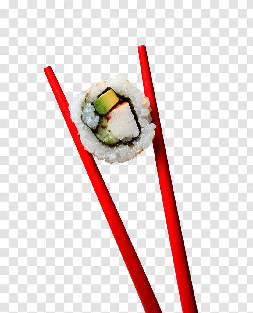 Sushi California Roll Chopsticks Japanese Cuisine Sashimi - Restaurant Transparent PNG