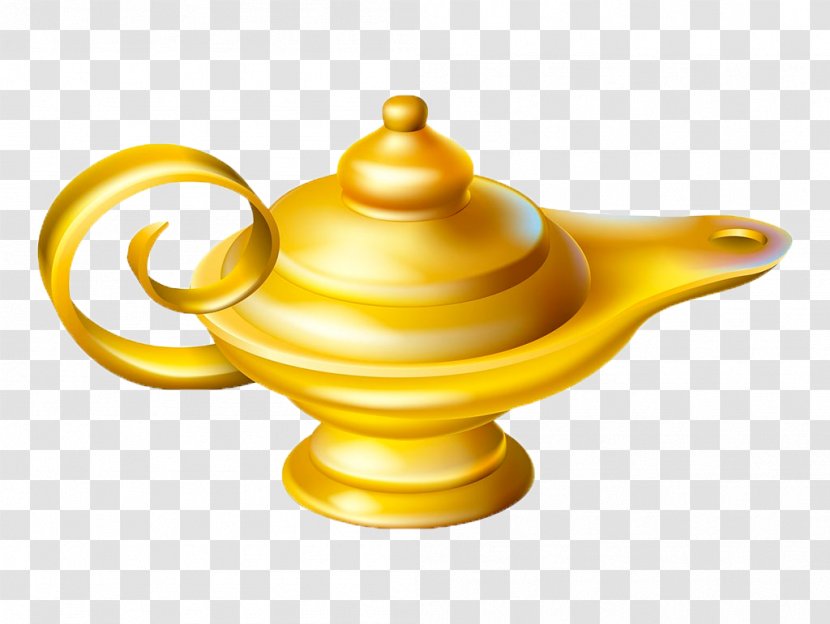 Aladdin Oil Lamp Royalty-free Genie Lantern - Brass - Ornament Transparent PNG