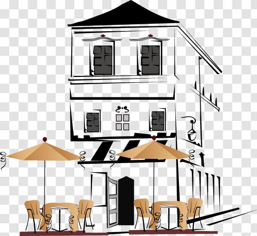 Coffee Cafe Restaurant Illustration - City Transparent PNG