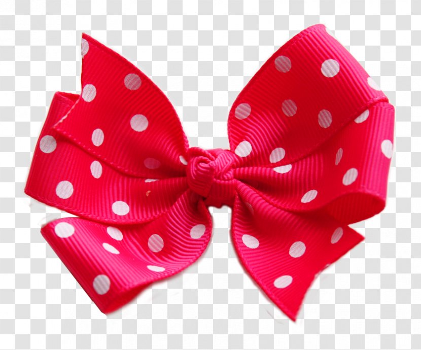 Bow Tie Polka Dot Necktie Collar Ribbon - Pink Dots Transparent PNG