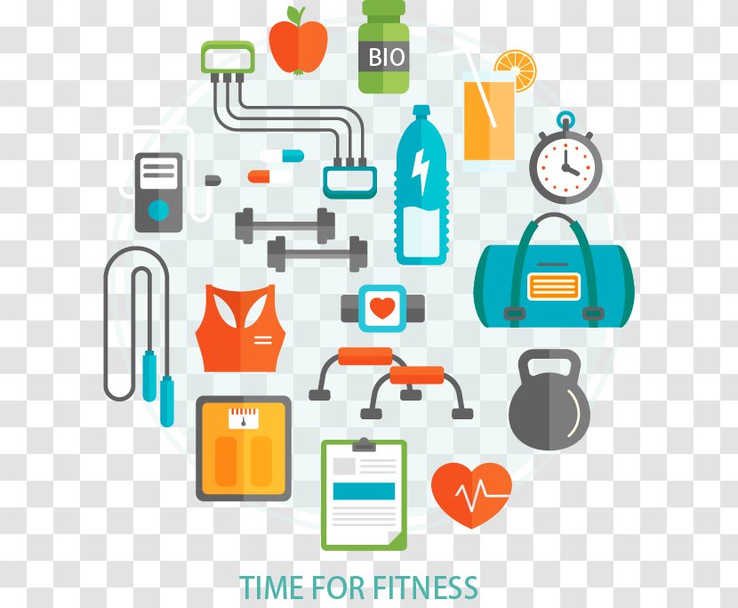 Sport Flat Design - Communication - Exercise Time To Transparent PNG