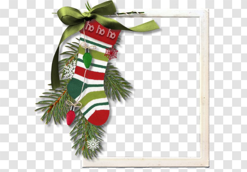 Digital Scrapbooking Christmas - Decoration - Frame Color Cartoon Striped Socks Transparent PNG