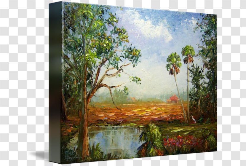 Watercolor Painting Acrylic Paint Gallery Wrap Art - Canvas Transparent PNG