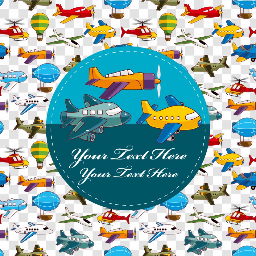 Airplane Cartoon Illustration - Drawing - Toy Packaging Shading Transparent PNG