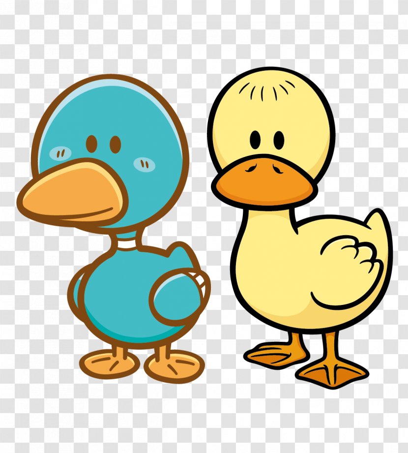 Duck - Lossless Compression - Vector Cute Little Yellow And Green Transparent PNG