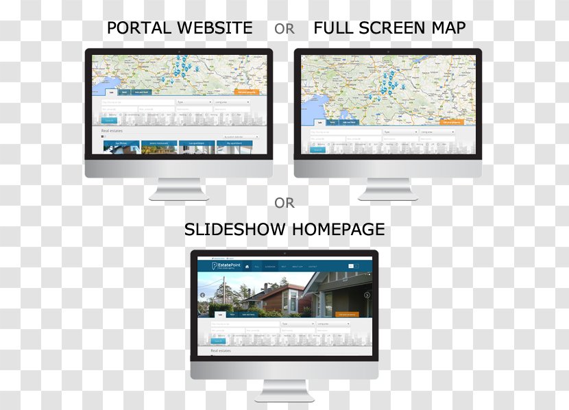 Computer Monitors Estate Agent Real Information Web Page - Technology - Email Transparent PNG