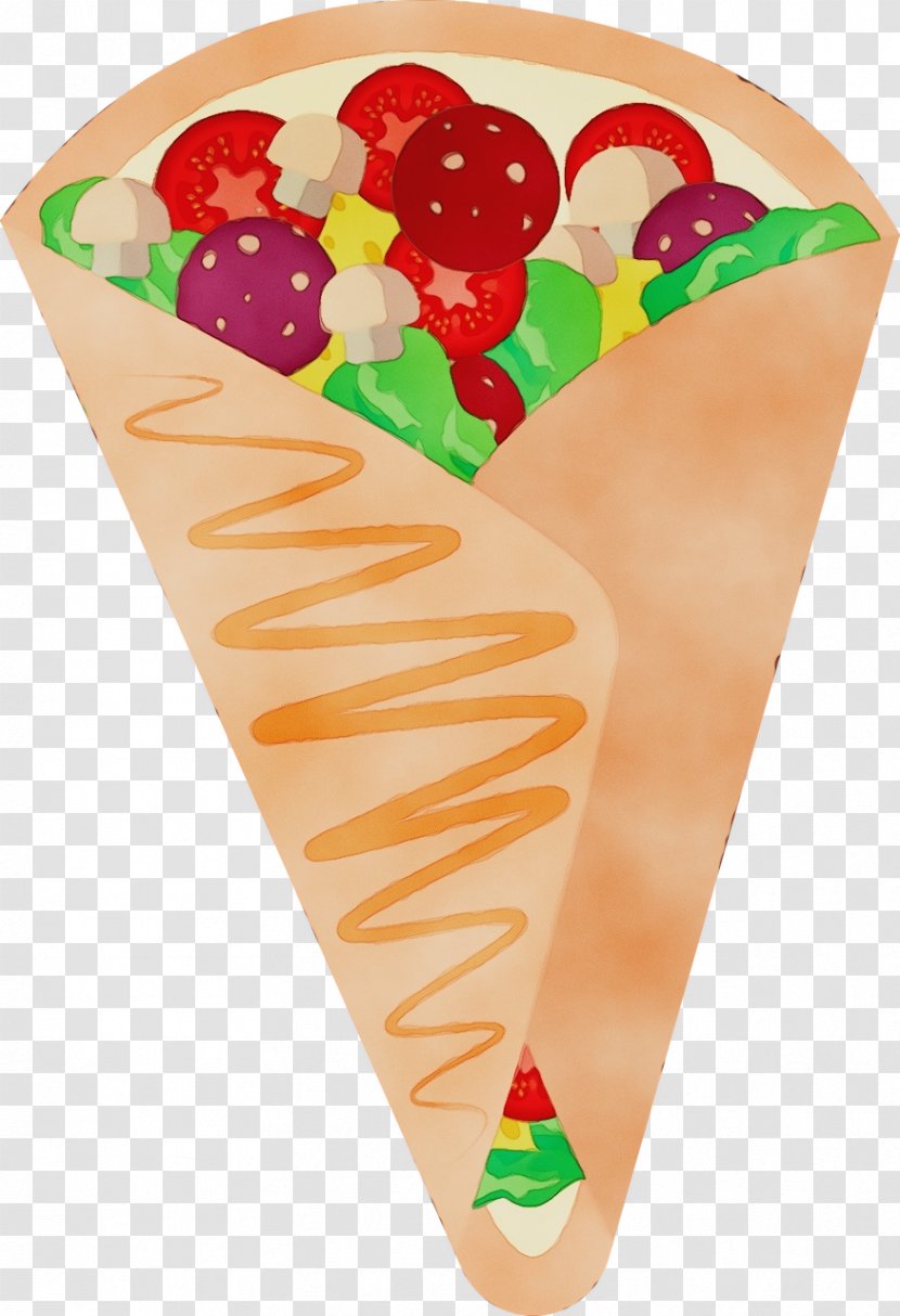 Ice Cream Cone Background - Waffle - Cuisine Dessert Transparent PNG