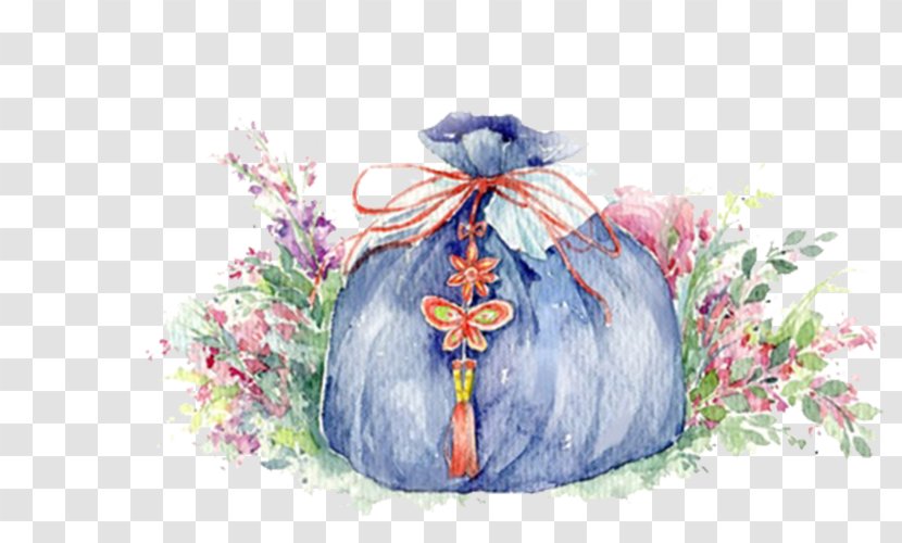 Bag Illustration - Composition - Blue Blessing Transparent PNG