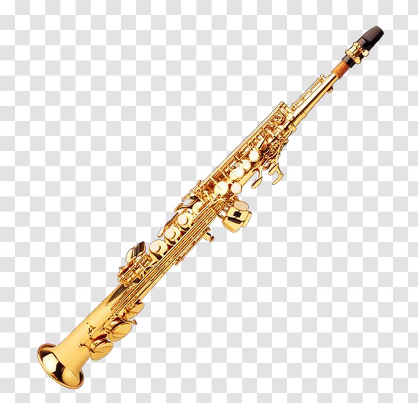 China Soprano Saxophone Musical Instrument Alto - Cartoon - Golden  Instruments Transparent PNG