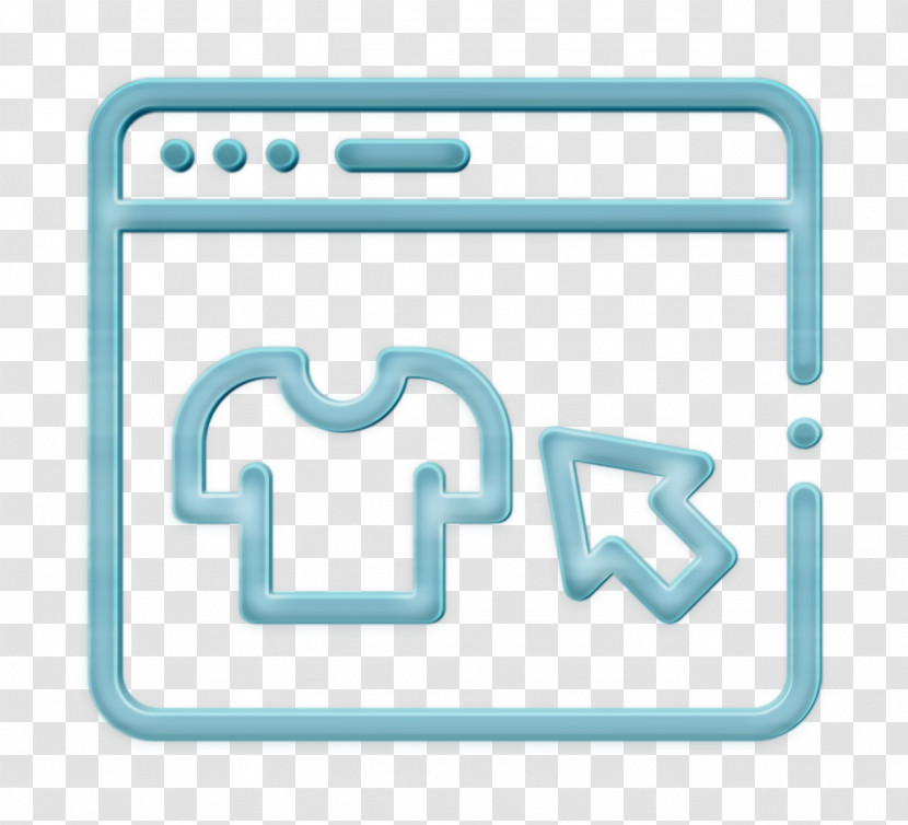 Click Icon Clothes Icon Online Shopping Icon Transparent PNG