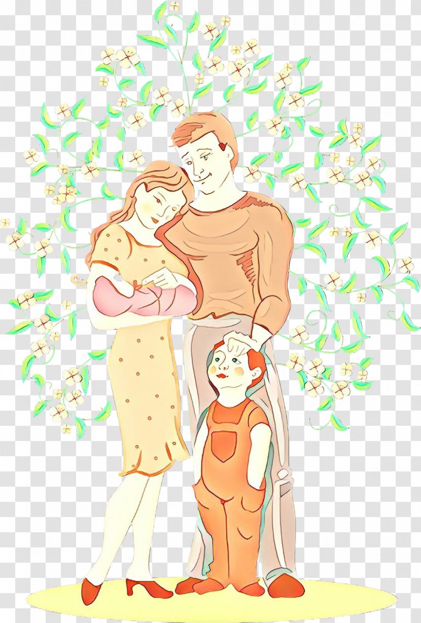 People In Nature Cartoon Clip Art Mother Love - Fictional Character Happy Transparent PNG