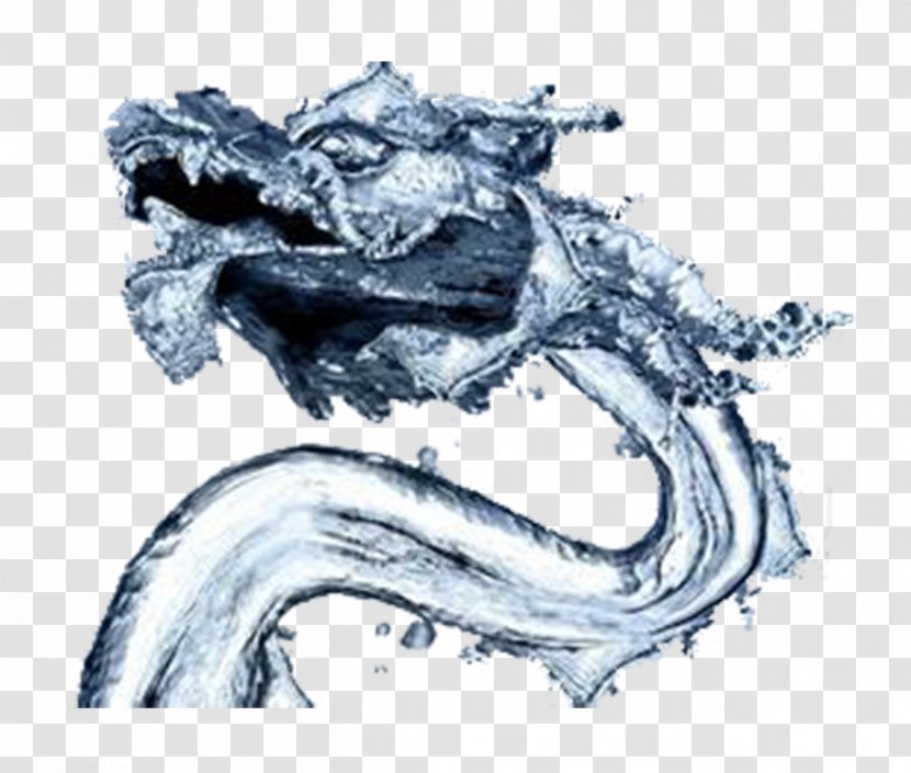 Dragon High-definition Television Wallpaper - Drawing - Chinese Water Transparent PNG