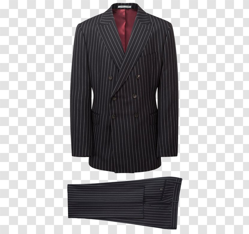Tuxedo Suit Double-breasted Coat Pin Stripes - Formal Wear Transparent PNG