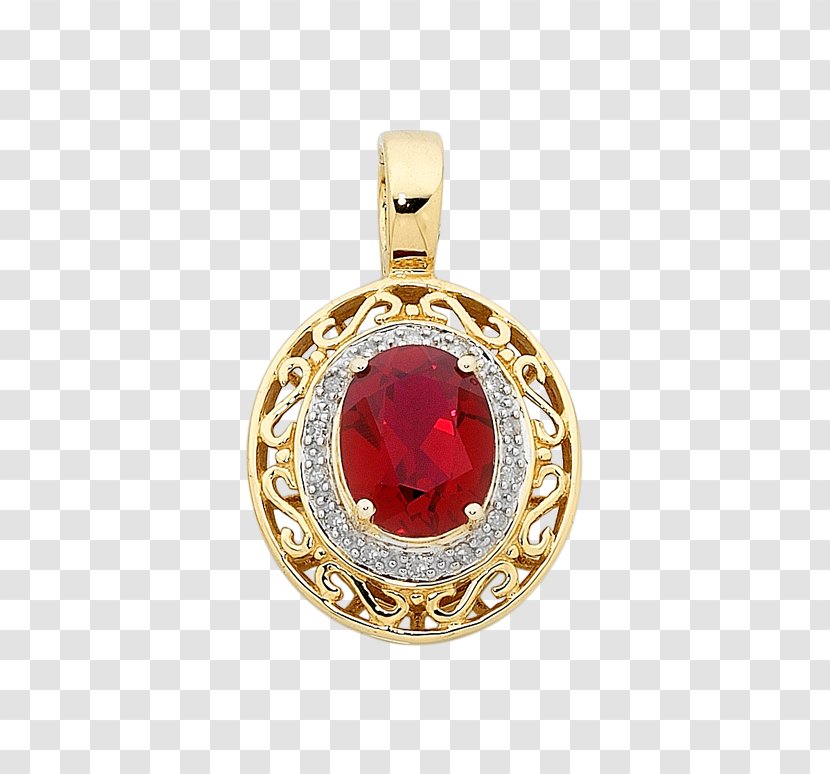 Ruby Earring Colored Gold Charms & Pendants Transparent PNG