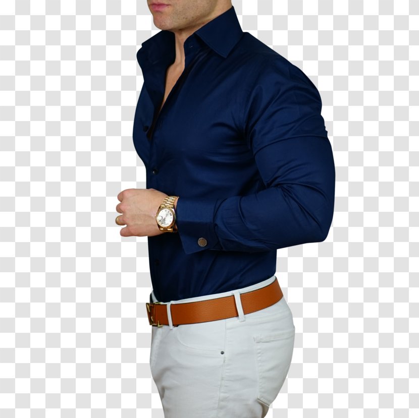 T-shirt Dress Shirt Navy Blue Sleeve - Outerwear Transparent PNG