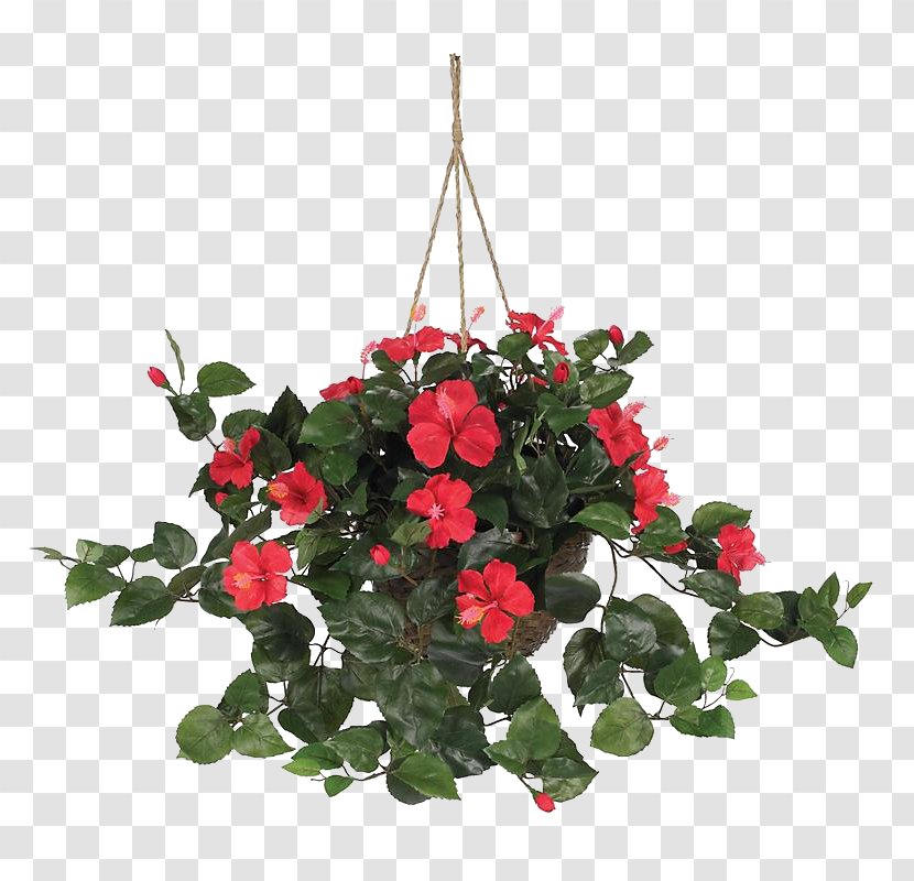 Hanging Basket Plant Artificial Flower - Flowerpot - Vegetacion Transparent PNG