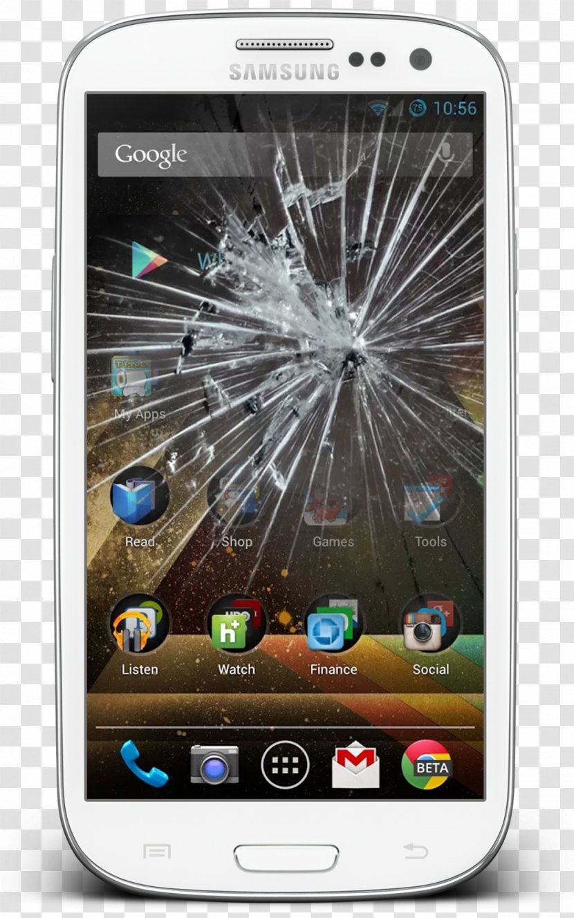 Feature Phone Smartphone Crack Screen Prank Broken - Telephone - Cracked AndroidCrack Transparent PNG
