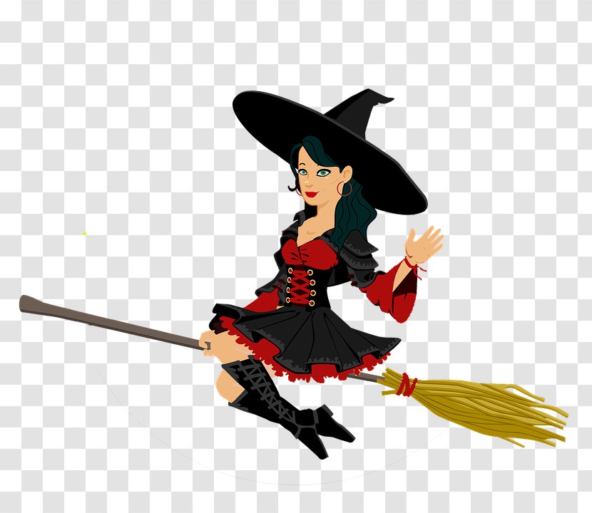 Witchcraft Spell Broom Clip Art - Silhouette - Witch Vector Transparent PNG