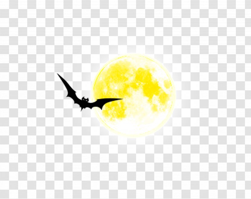 Yellow Computer Wallpaper - Moon Bat Transparent PNG