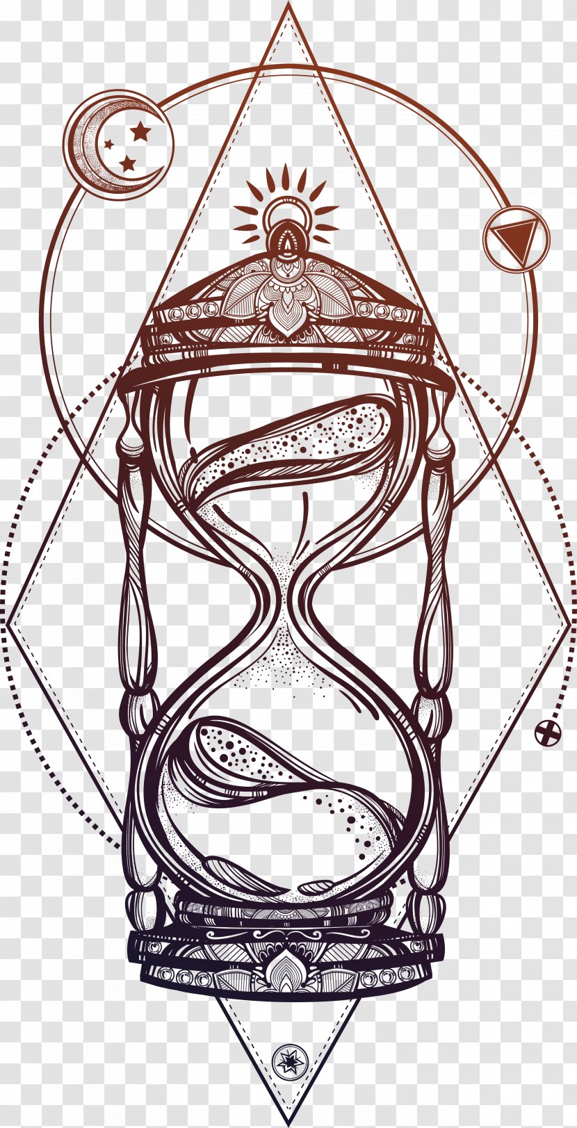 Drawing Hourglass Royalty-free - Beautiful Hand-painted Transparent PNG