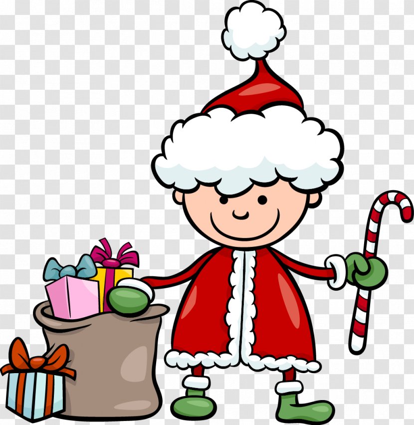 Cartoon Santa Claus Christmas - Finger Transparent PNG