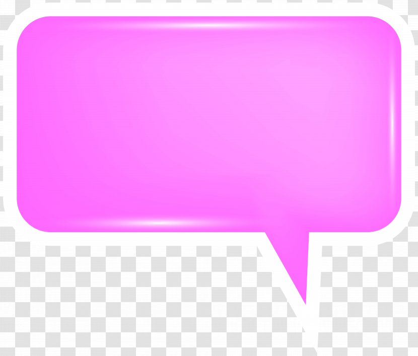 Rectangle Font - Purple - Bubble Speech Pink Transparent Clip Art Image Transparent PNG