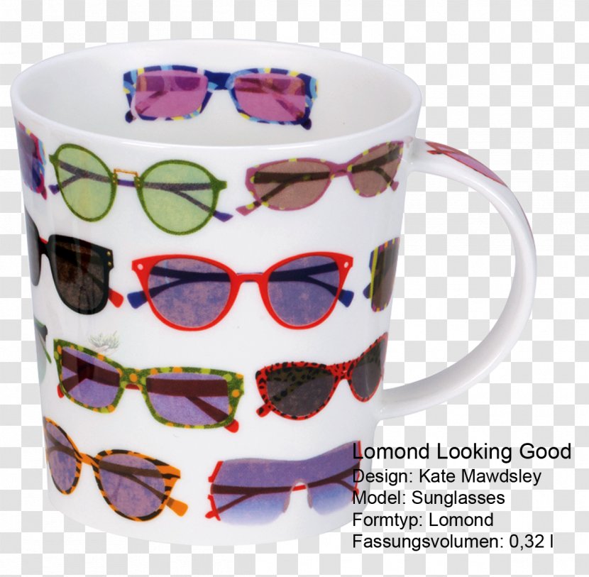 Coffee Cup Sunglasses Mug Dunoon - Porcelain - Good Looks Transparent PNG