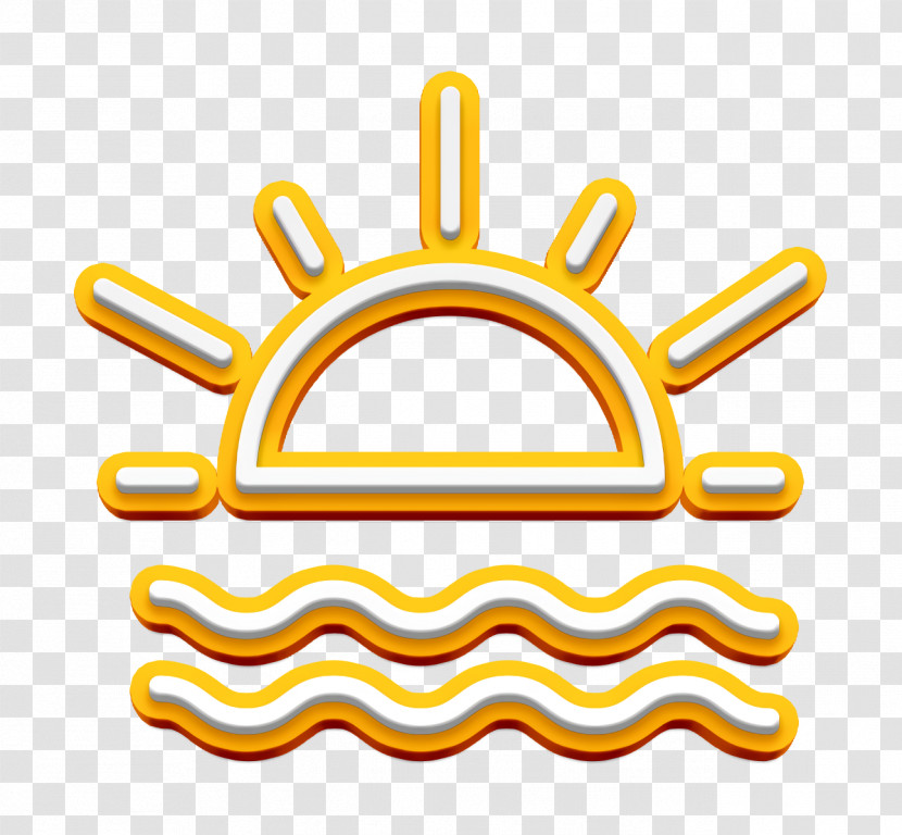 Water Icon Sun Icon Sunset Icon Transparent PNG