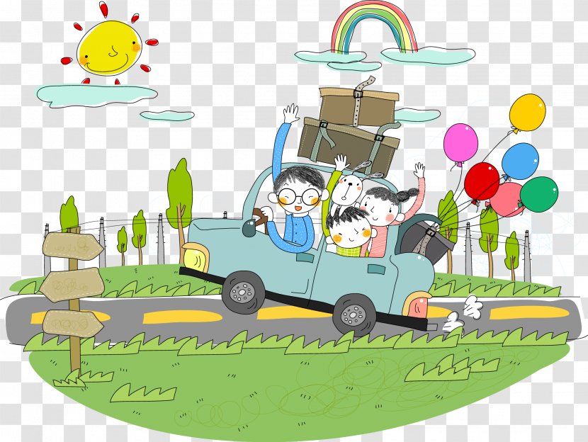 Cartoon Illustration - Area - A Travel Scene Transparent PNG