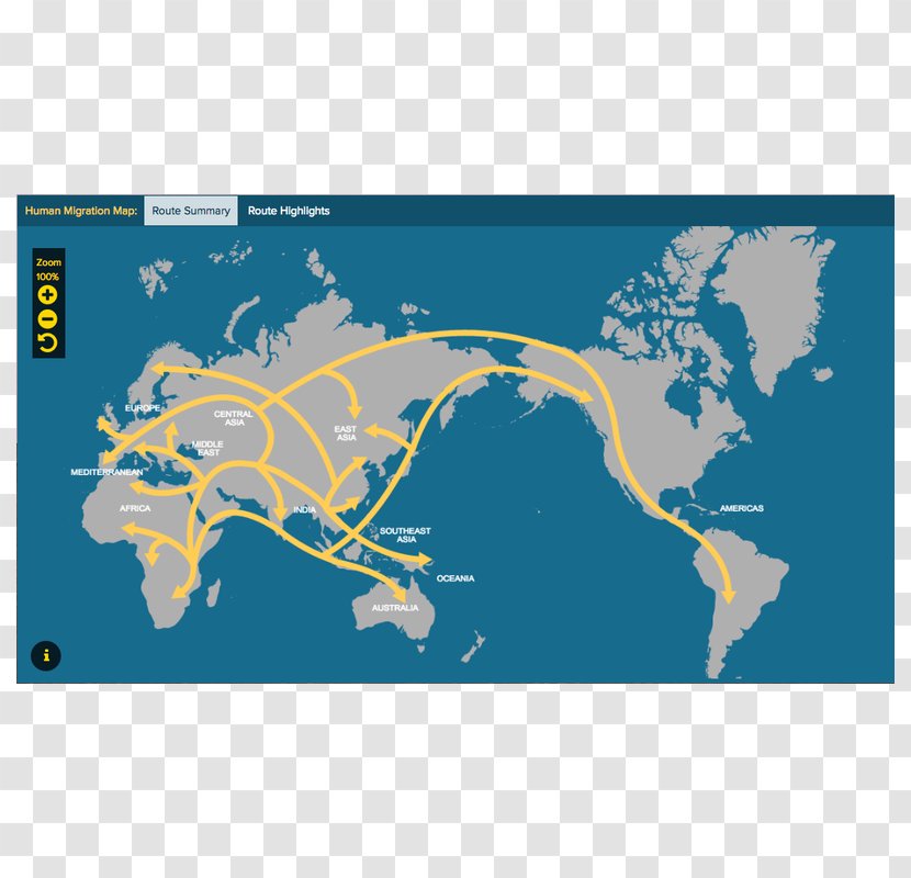 Early Human Migrations Genographic Project Globe Map - Animated Mapping Transparent PNG